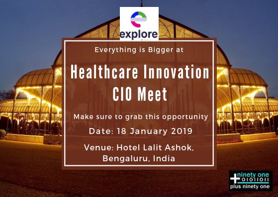 Share with us the glimpse of Healthcare #Innovation CIO Meet held at Hotel Lalit Ashok, #Bangalore  on 18th Jan 2019. @exploreevents1 #smarttechhealthcare  medicaleventsguide.com/healthcare-inn…