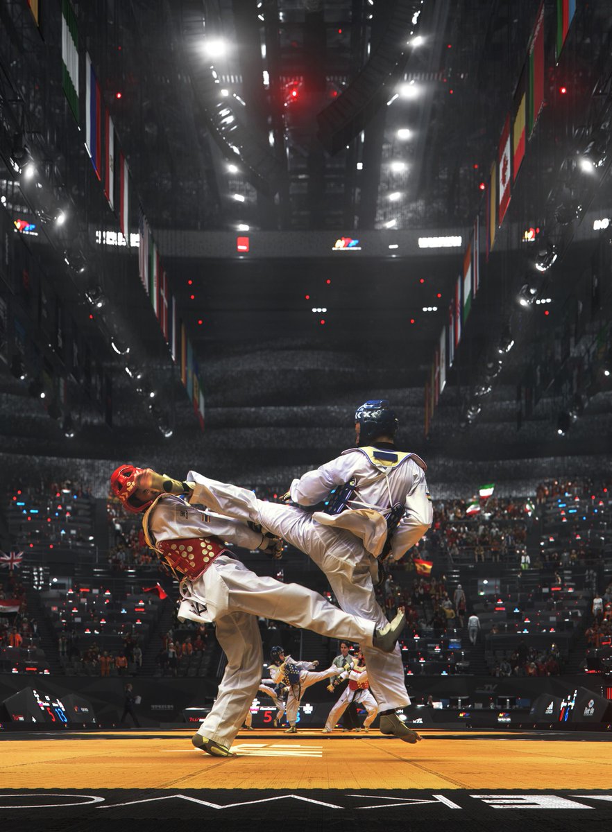 ronenbekerman's tweet photo. It's a knockout! BEST Visualization of YEAR 2018 is "Taekwondo – The fighters" by Karim Moussa https://t.co/haU66Tz47E #3d #ArchViz #Best2018 #cgi #render https://t.co/65goAz7nHf
