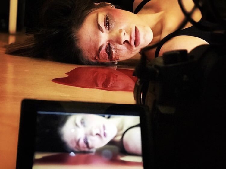 Loved shooting emotional scenes for my latest #film role 🙏🏻🎬 Happy #friday everyone! #filming #actress #photography #sfx #actionfilm