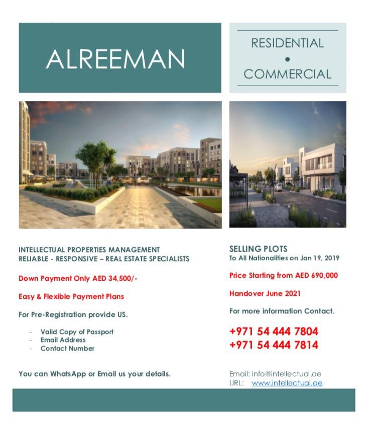 intelproperties's tweet photo. For All Nationalities, Own a land for your dream home at exceptional prices! 🏡🇦🇪 #Alreeman #Alshamkha #Capitalofuae #Residential #Commercial #Landsforsale #Nocommission #greatinvestment #intellectualproperties #reliable #responsive #aldar #abudhabi #Dubai #Home https://t.co/oGvvlXRCsx
