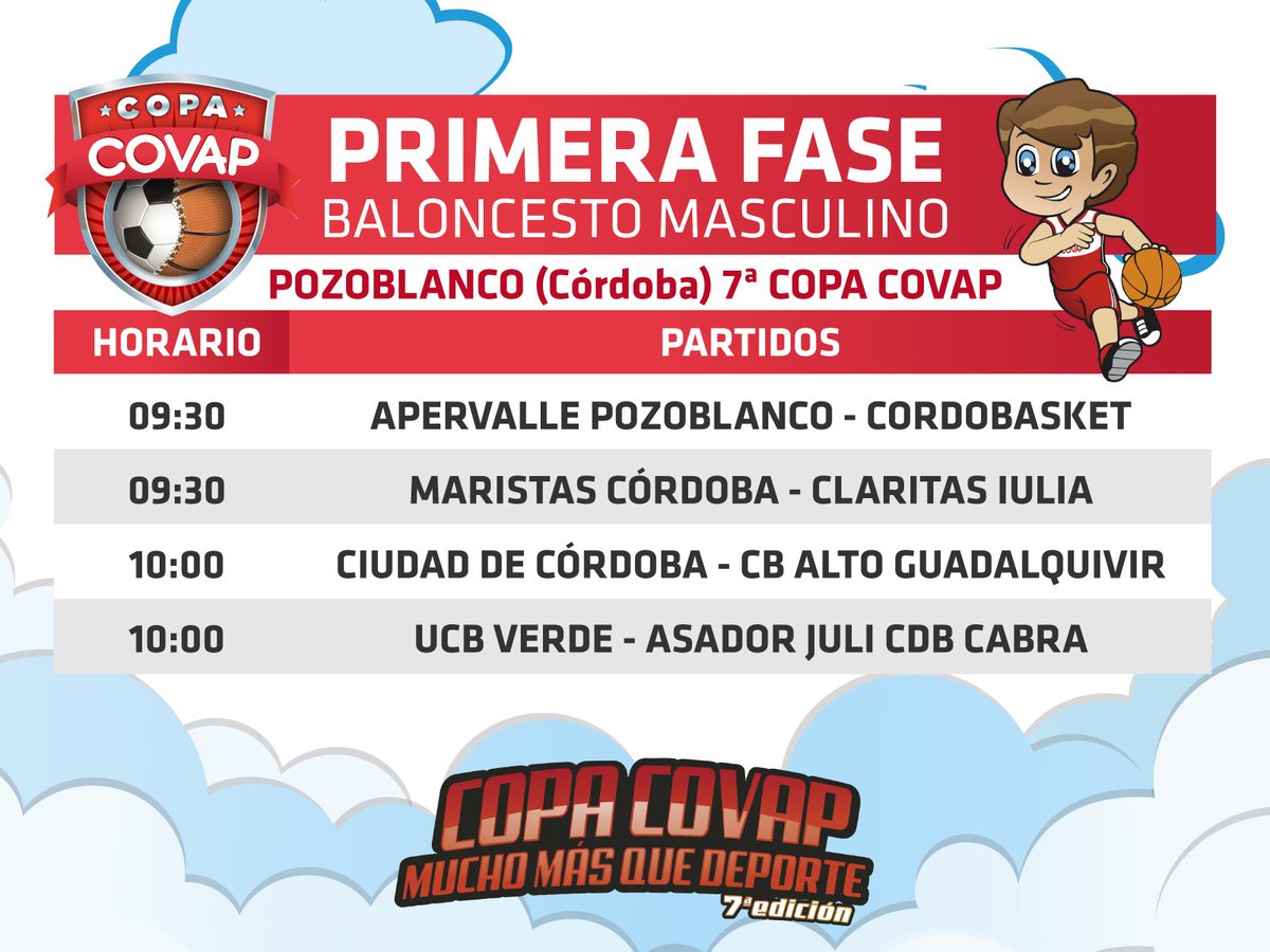 CopaCOVAP's tweet photo. ¡Estos son los primeros partidos de baloncesto masculino 🏀👦 de la fase provincial de #Córdoba de la #7CopaCOVAP, que se disputará el próximo domingo, 20 de enero, en @AytoPozoblanco! 👇👇👇 @Covap @JofranEventos @FAB_Andaluza @FAB_Cordoba https://t.co/nWDmsNpcct