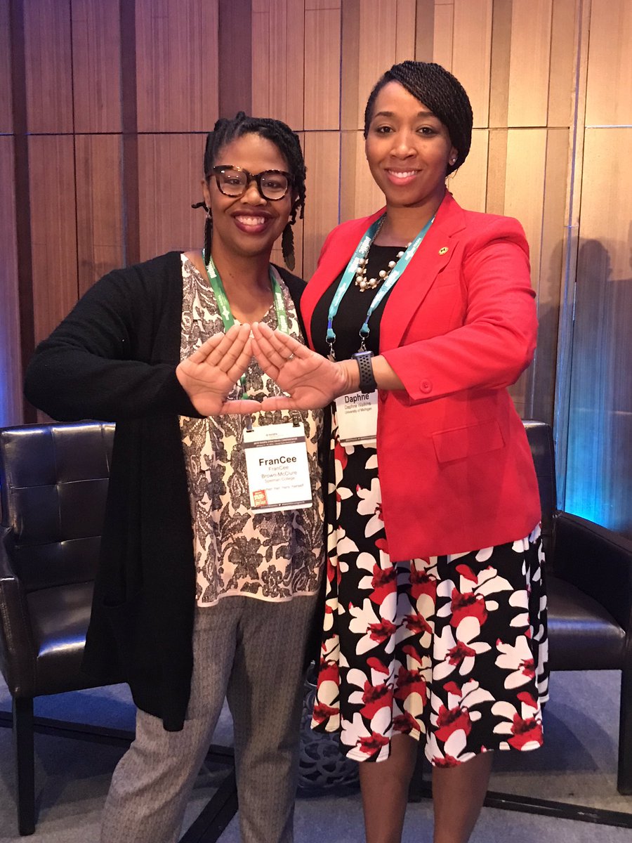 DrDaphneWatkins's tweet photo. Excited to be on a panel with @SpelmanCollege Dean of Students @Franceemcclure at #NASPAStrategies19 #DeltasAtWork @UMSocialWork @YBMenProject https://t.co/MTypMfFShw