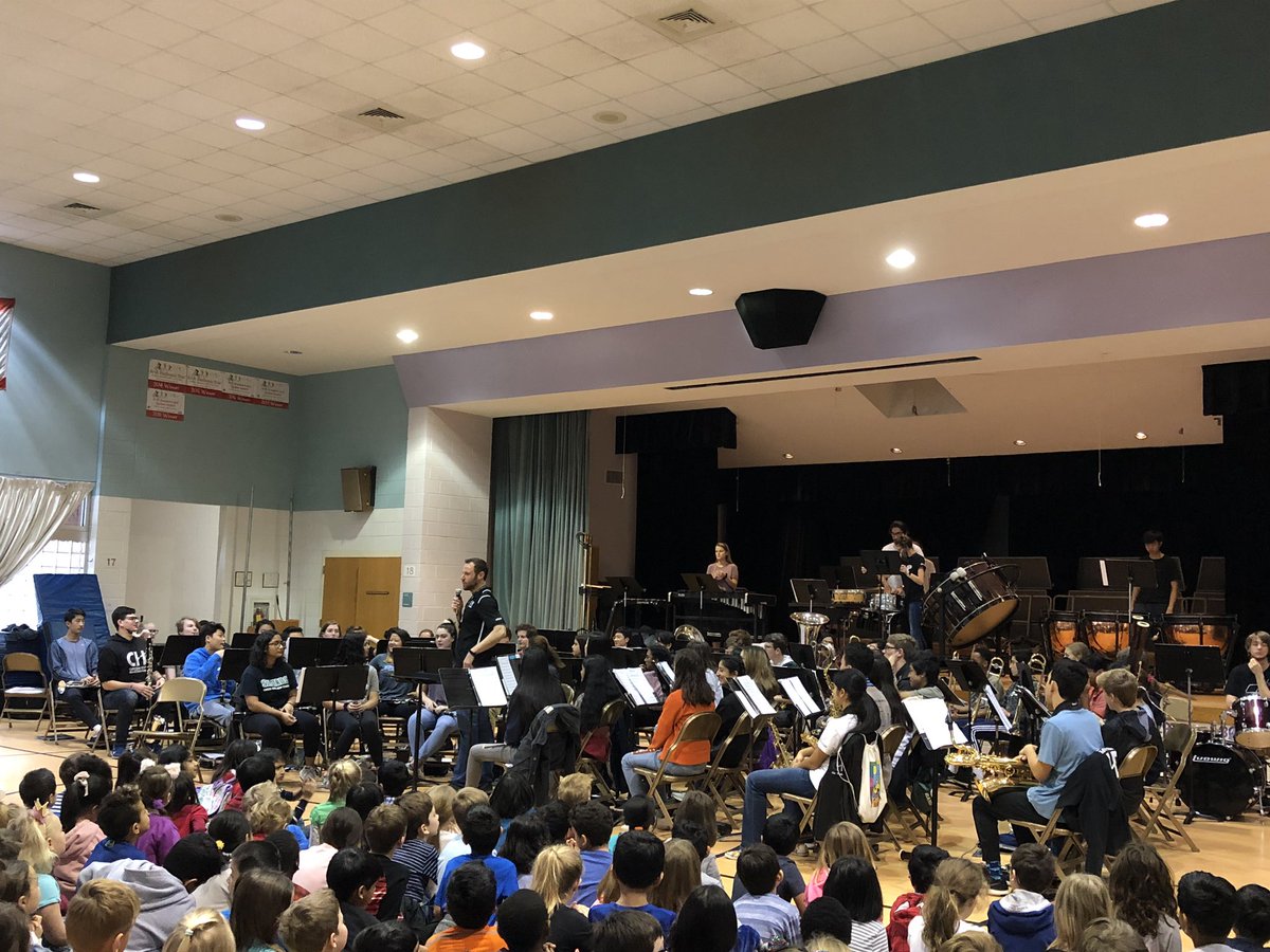 paigeeverson's tweet photo. Excited to host the @DDMSBuzz 8th grade and @GreenHopeBand bands at our school this morning! They were amazing! @DDEDolphins @WCPSS @WCPSSTeam https://t.co/zDfN8RPFAa