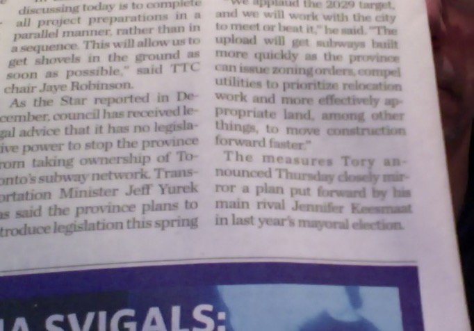 thomaus's tweet image. Hmm. #Keesmaat4mayor relief line details cut from print @torontostar but showed up online. #TOpoli #TTC
@jen_keesmaat “made nearly identical recommendations…At the time, the mayor played down Keesmaat’s suggestions…”
thestar.com/news/gta/2019/… #allthenewsthatsfittoprint @BenSpurr