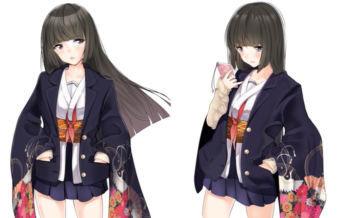 好きなもの描こうとした結果
「和風制服JK」が誕生した 