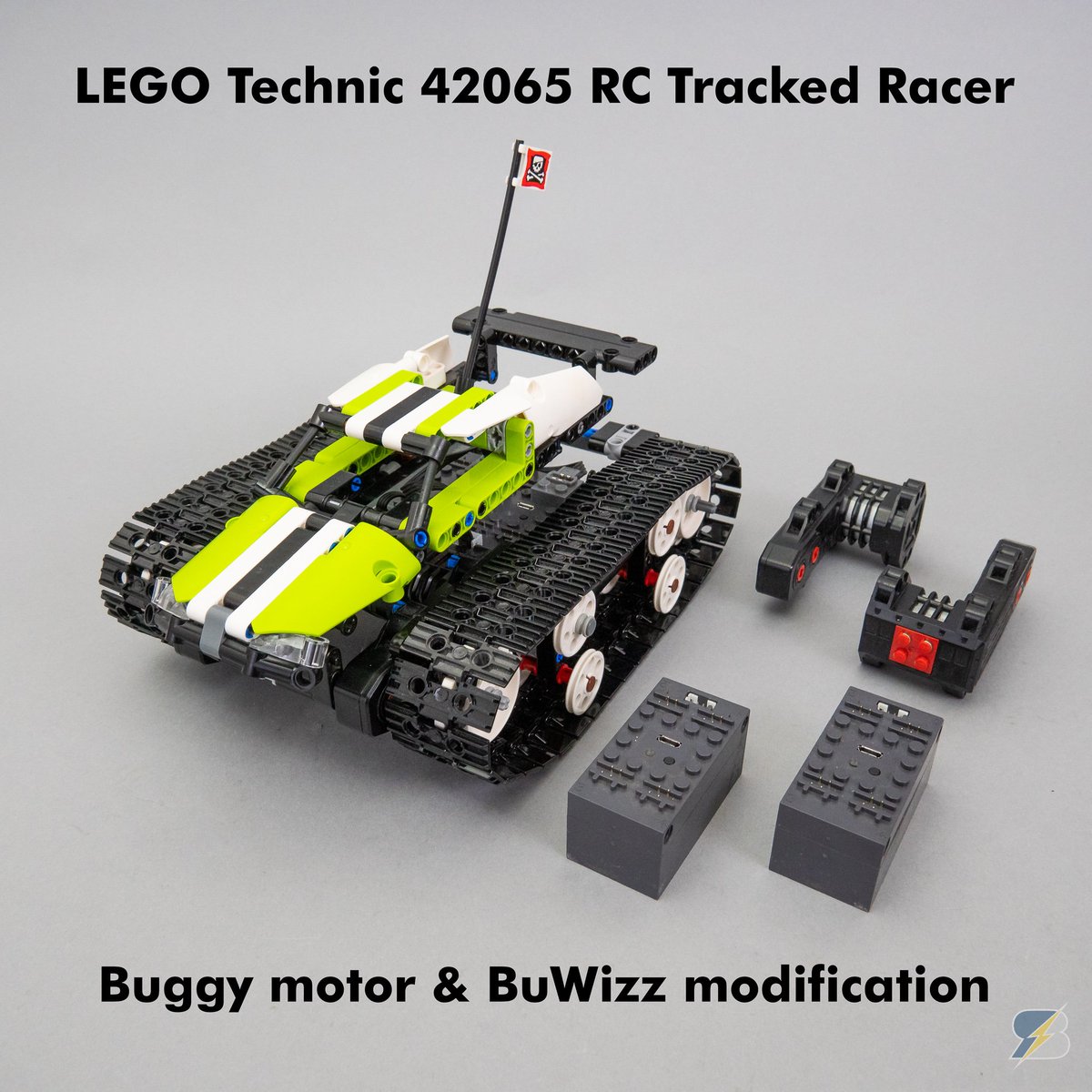 efterklang Fedt placere RacingBrick on Twitter: "The super fast LEGO Technic 42065 RC Tracked Racer  is here! Upgraded with 2 RC buggy motors and 2 BuWizz units, with free high  quality pdf instructions! - https://t.co/zPcXKjJdGU #