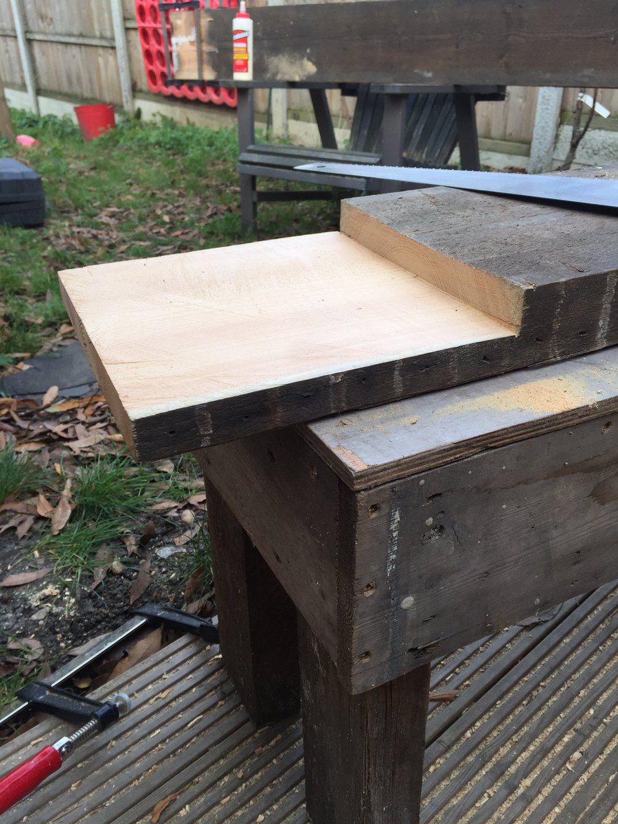 hippobearmakes's tweet photo. Fifth lap joint cut! Three more to go! #lapjoint I’m not going to get them finished during this #nokidsfriday damn https://t.co/PHlrQj67SP