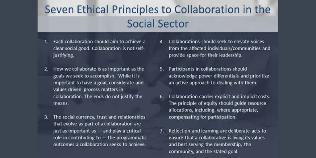 GrantCraft's tweet photo. A #grantmakers guide for #collaboration: 7 ethical principles to follow: https://t.co/au5NLHP3sg #collaborationprinciples https://t.co/Qv9parLr9i