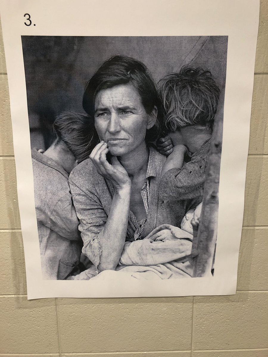 7th grade Social Studies did a gallery walk about the Great Depression this morning and wrote journal entries about each picture. A picture is truly worth a thousand words. #teamRCE <a href="/MrsLambHasClass/">Jewel Lamb</a> <a href="/RCEMiddle/">R.C. Edwards Middle</a>