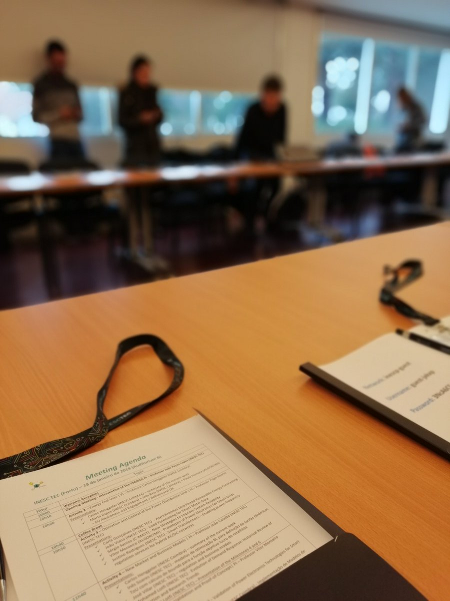 esgrids's tweet photo. #ConsortiumMeeting in Porto: The first part of the agenda is fulfilled!

During the afternoon, the partners will discuss ongoing activities as well as the prospects for the next semester. There will also be a visit to the @INESCTEC Laboratory of #SmartGrids and Electric Vehicles. https://t.co/iXDfT4W0og