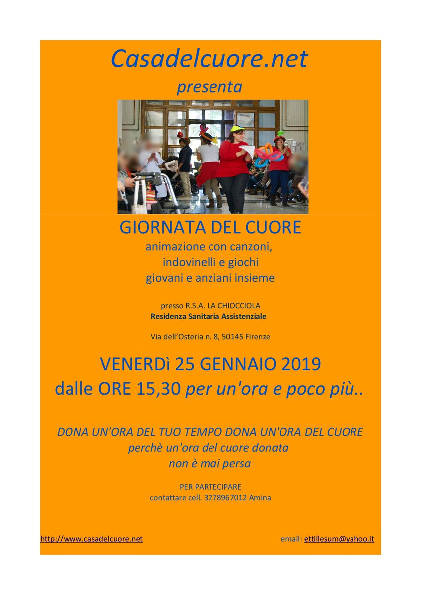 ettillesum's tweet photo. vieni anche tu, con noi.....#cuore #volontariato #amore #anziani #giovani #RSA #unora #tempolibero https://t.co/prggmDvlxy