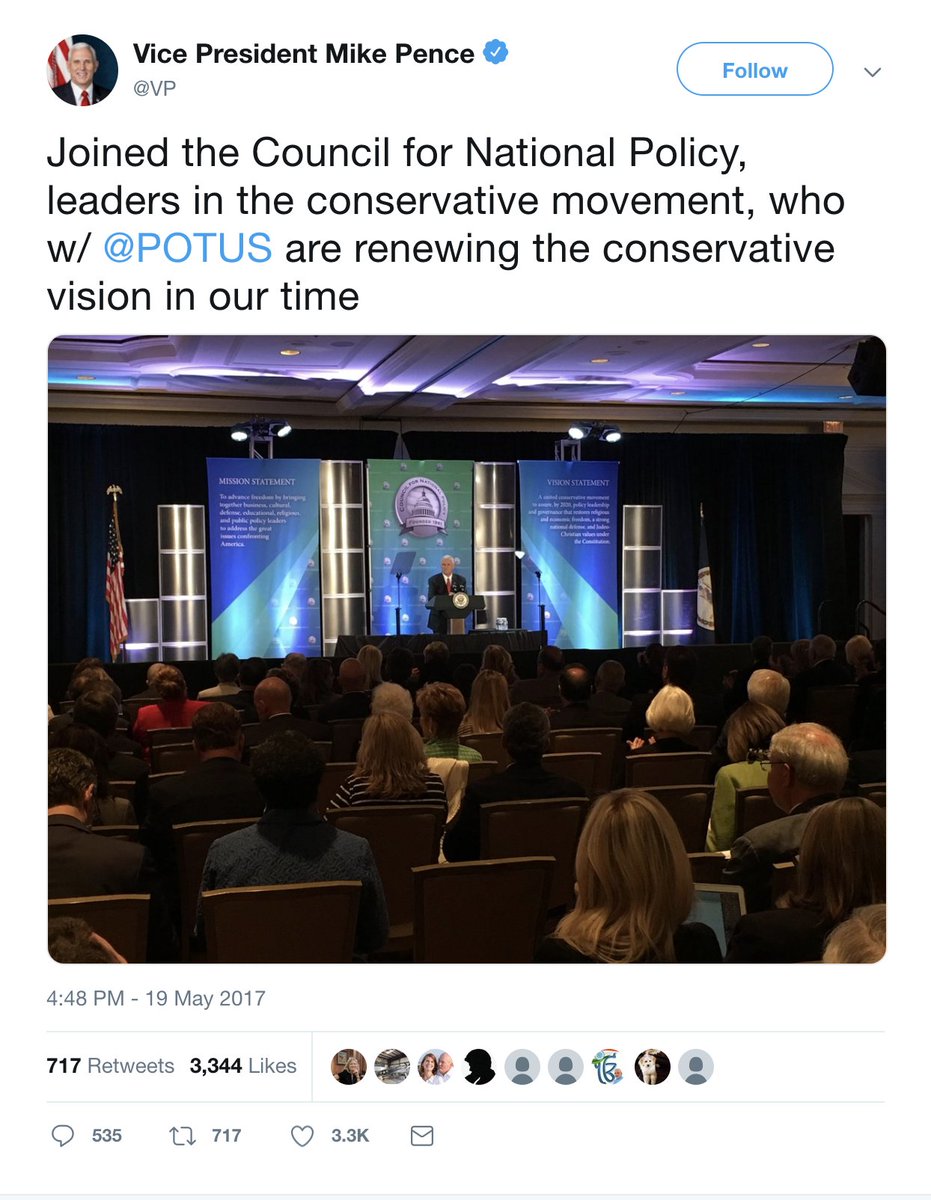 This is the Council for National Policy organization - the group behind Trump/Pence, etc. - re Trump's first 100 days: U.S. border, cyber, & military policies starting with the US/Mex border (4:30)."  https://soundcloud.com/cnp-786867471/election-analysisSource:  @IndiePressWatch #CNP