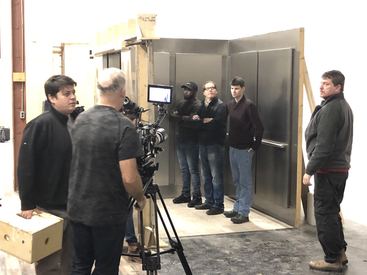 TobiasCode's tweet image. Bit of a different workday today! Doing an internal promotional video for RBC at a real studio. 🎬