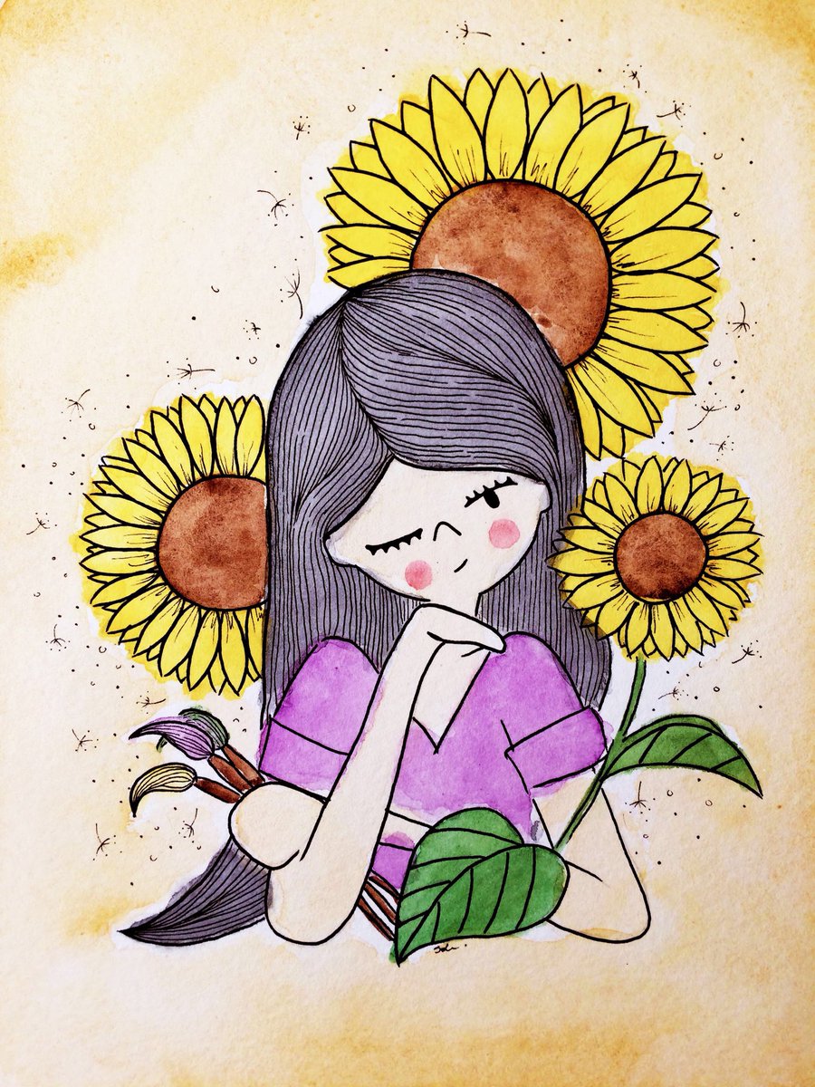 SolDYVA's tweet photo. 🌞por🌞 autorretrato #ilustracion #illustration #ilustracao #autoretrato #selfportrait #girasoles #girassol🌻 #mujer #somando #mulher https://t.co/N7FZVrggWy