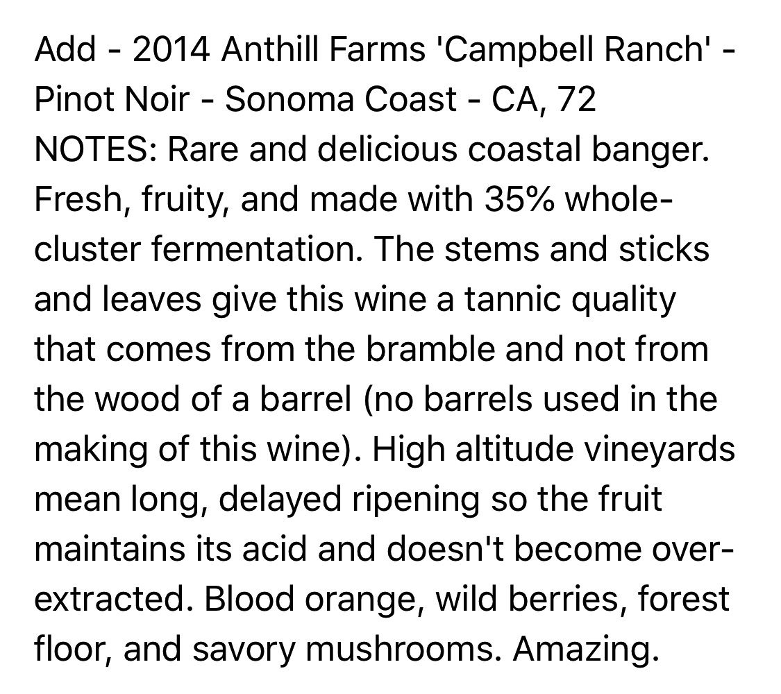 🚨 BANGER ALERT🚨 New on our red by the bottle list, along with a lot more