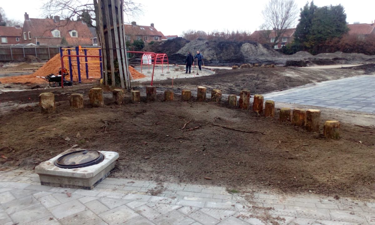 Natuurlijk speelelementen bij Basisschool het Sterrenpalet in Eibergen, samen met <a href="/ProjectWijs/">Project Wijs</a> en @BeweegWijs iov E4 Parkeren