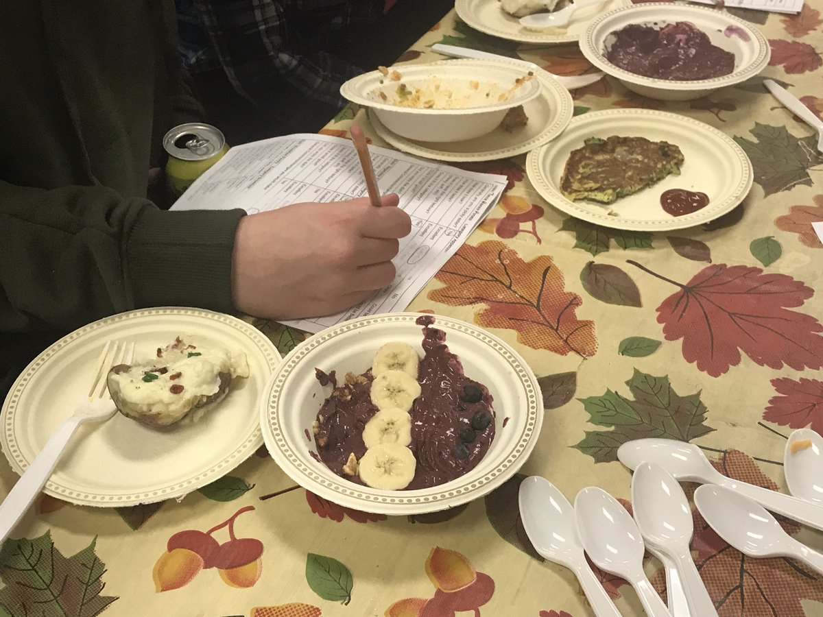 gaylecorbin's tweet photo. Day 2 culminating activities for our foods class at Renfrew Collegiate. Boys of boys these Grade 8s are lucky!! @renfrewraiders @Elizabe98664261 #RenfrewCollegiateLearning https://t.co/VKyb2Bb301