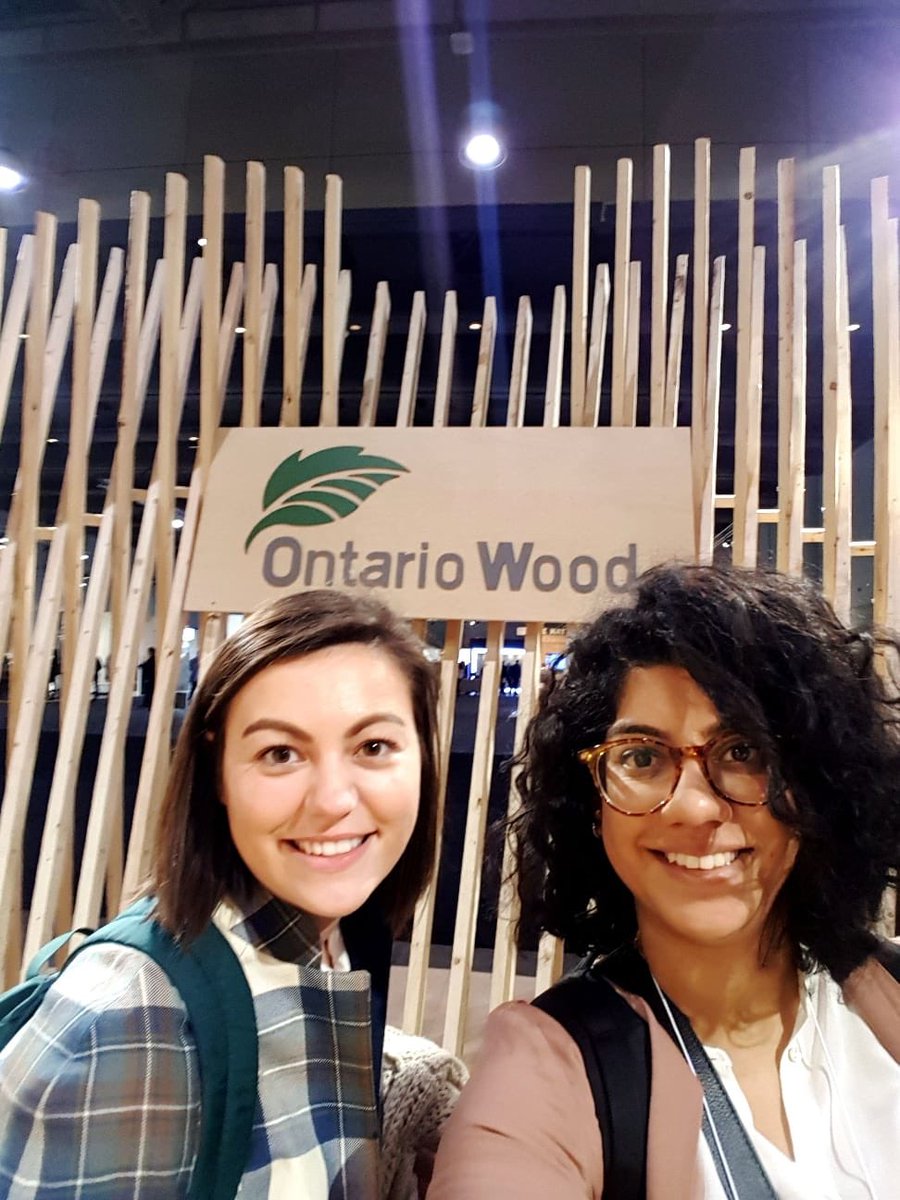 forestscanada's tweet image. We’re at the Interior Design Show in Toronto today! We just checked out the @OntarioWood booth with Paul Mingay of the MNRF, and we’re looking forward to checking out more innovative uses of our forest products &amp;amp; meeting the experts behind their creation! #ItTakesAForest #IDS19