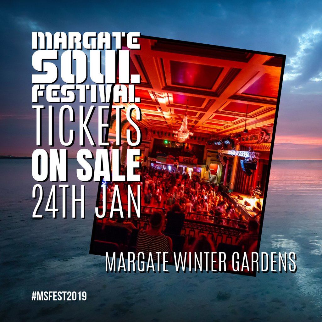 Memories of previous Margate Soul Festivals.
2019 tickets go on sale 8am 24th January. 
Create new memories
#MSFest2019 #Tickets #Margate #Festival #Music #Soul #Funk #Disco #DJs #MargateWinterGardens