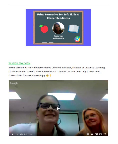 goformative's tweet photo. Thanks to our awesome Formative Certified Educators, there's an abundance of great teaching strategies to discover in our new webinar certificate program!
Check out this session by @msashlylcot:
https://t.co/j6VTAoVhnp
#eduheroes
#FormativeFriday https://t.co/2AYs44ZMBH