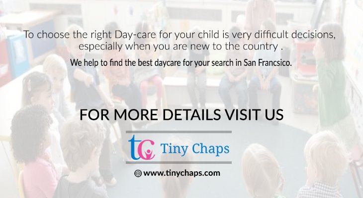 TinyChaps's tweet photo. Choosing a right #Daycare for your child is very difficult decisions, especially when you are new to the country. Your search in San Francisco ends with Tiny Chaps database. 
#Childcare #Preschool #startups #Sanfrancisco #playschool #creches 
https://t.co/2TxVJlNEL1
@sfgov https://t.co/sGogaPxy96