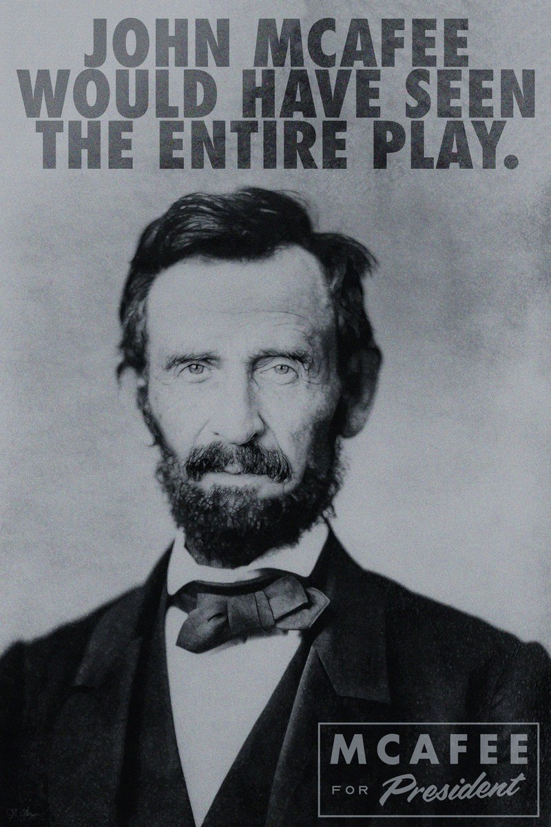 officialmcafee's tweet photo. 5th meme if the hour. From @TheMcVader. A reference to the fact that I have survived four assassination attempts in the past eight years: https://t.co/ILgZCxgJ3e