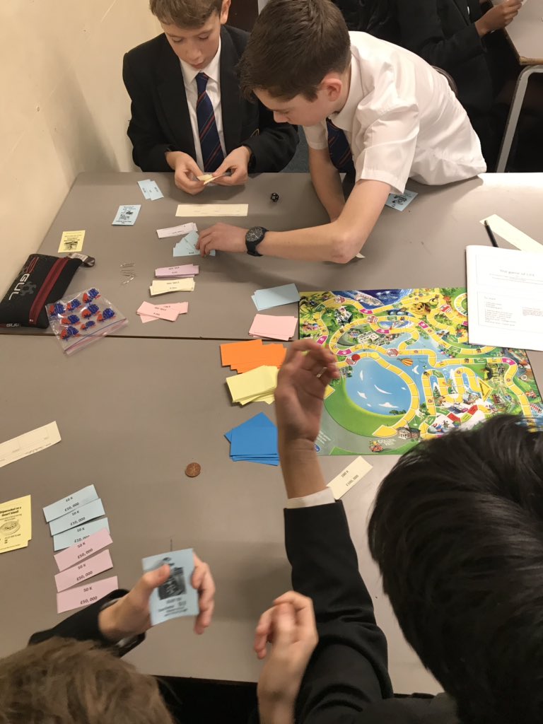 The Year 8 students learn about the Game of Life in our Extended Learning Day.
<a href="/amershamSchASA/">AmershamSchASA</a> @HouseAmersham <a href="/AmershamSchool_/">AmershamSchool</a> <a href="/AmershamSchHead/">Sharon Jarrett M.B.E</a>