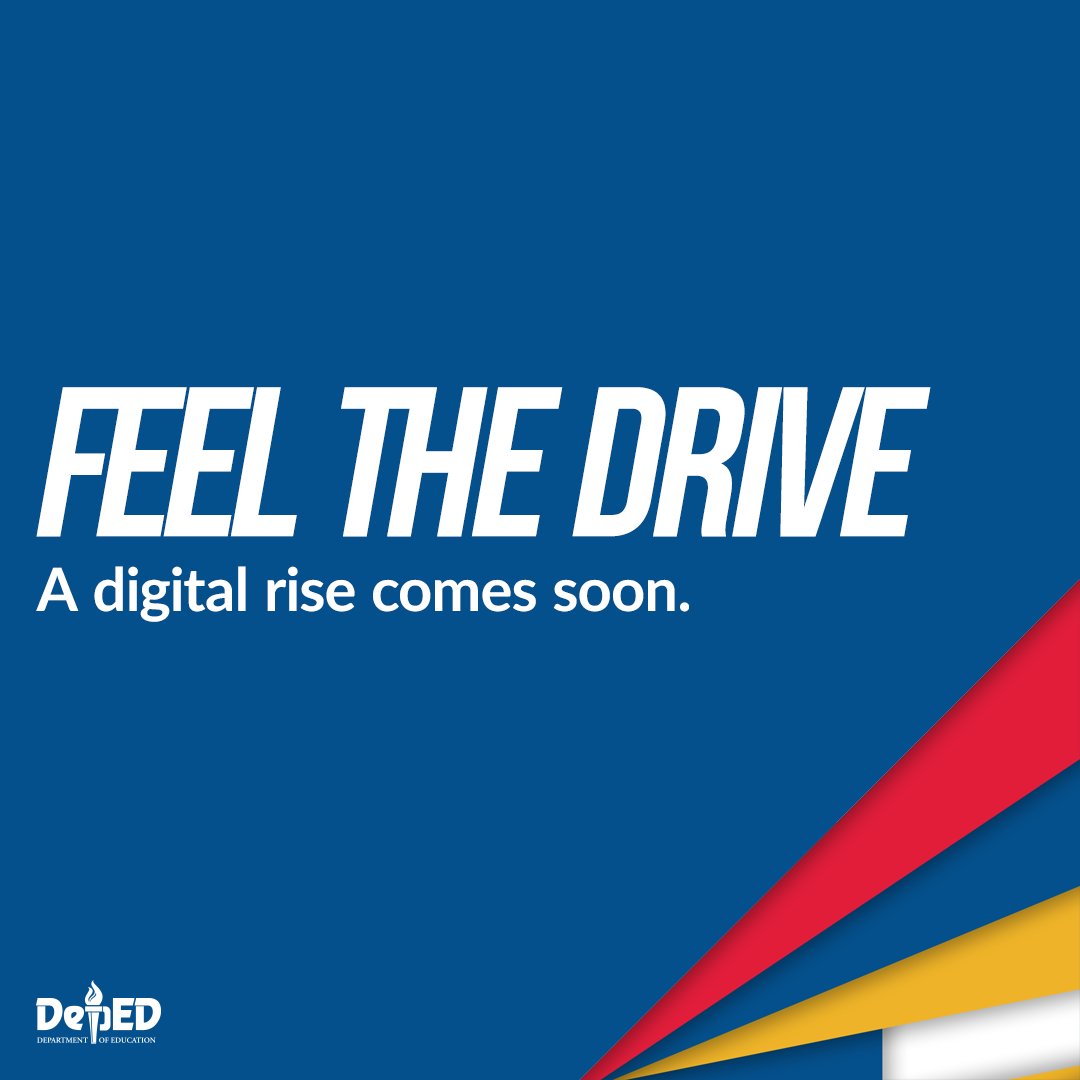 DepEdICTSummit's tweet photo. FEEL THE DRIVE. A digital rise comes soon. #DepEd https://t.co/h6l83O29cY