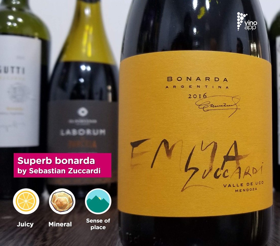 #GoBonardaGo | A special wine for Sebastián Zuccardi, winemaker, who honors his grandma (Emma) with this bonarda with "alike personalities": honest, direct, sensitive and delicate. 

Extraordinary wine up to us, expressive in the nose, juicy, slightly salty, delicious!