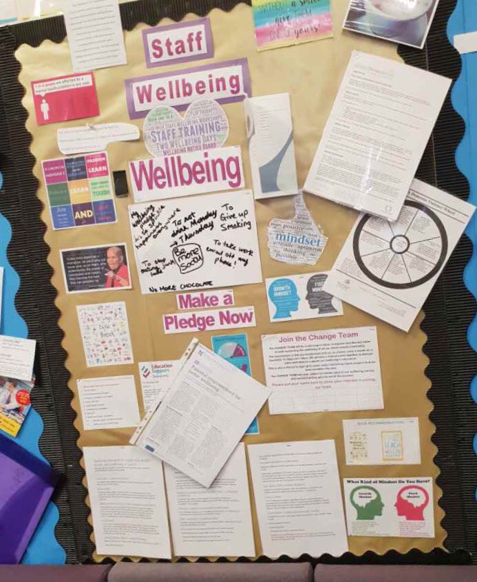 Kelly Hannaghan on Twitter "Here’s our staff wellbeing notice board