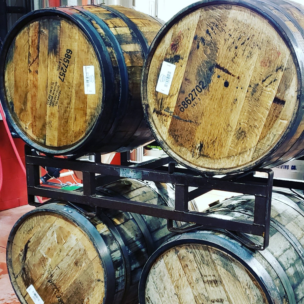 Just finished moving our Bourbon Barrel Aged Stout and we have 8 Heaven Hill Bourbon Barrels available for sale. $115 each. Call 440-466-3485 to purchase. #bourbonbarrel #bourbonbarrelstout #craftbeer #drinkbeermadehere #drinkbeerbornhere #heavenhill #debonne