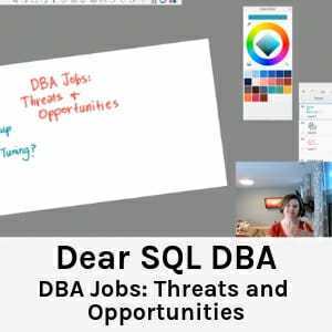 SQLWorkbooks's tweet image. DBA Jobs: Threats and Opportunities (Dear SQL DBA Episode 66) sqlworkbooks.com/2019/01/dba-jo…