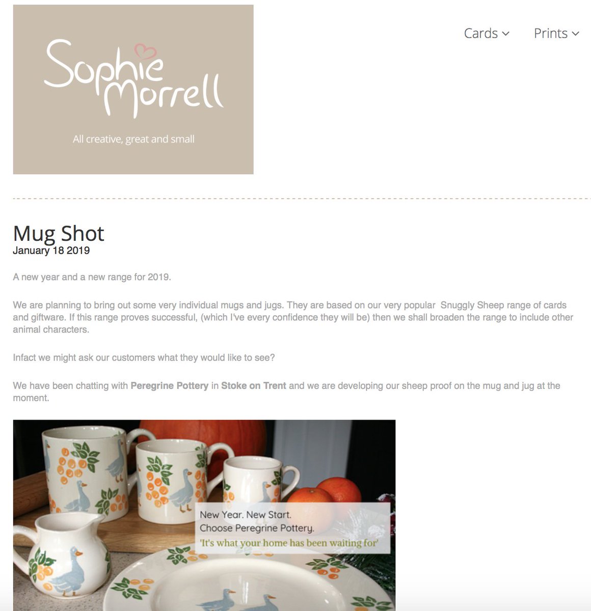 EXCITING NEWS... Read our latest blog post to hear more info about our brand new mugs and jugs range coming very soon. We're thrilled to be working with the amazing team <a href="/Peregrine_P/">Peregrine Pottery</a> on this - watch this space... 
Full blog post here: sophiemorrell.com/blogs/news/mug… #pottery #jugs #mugs