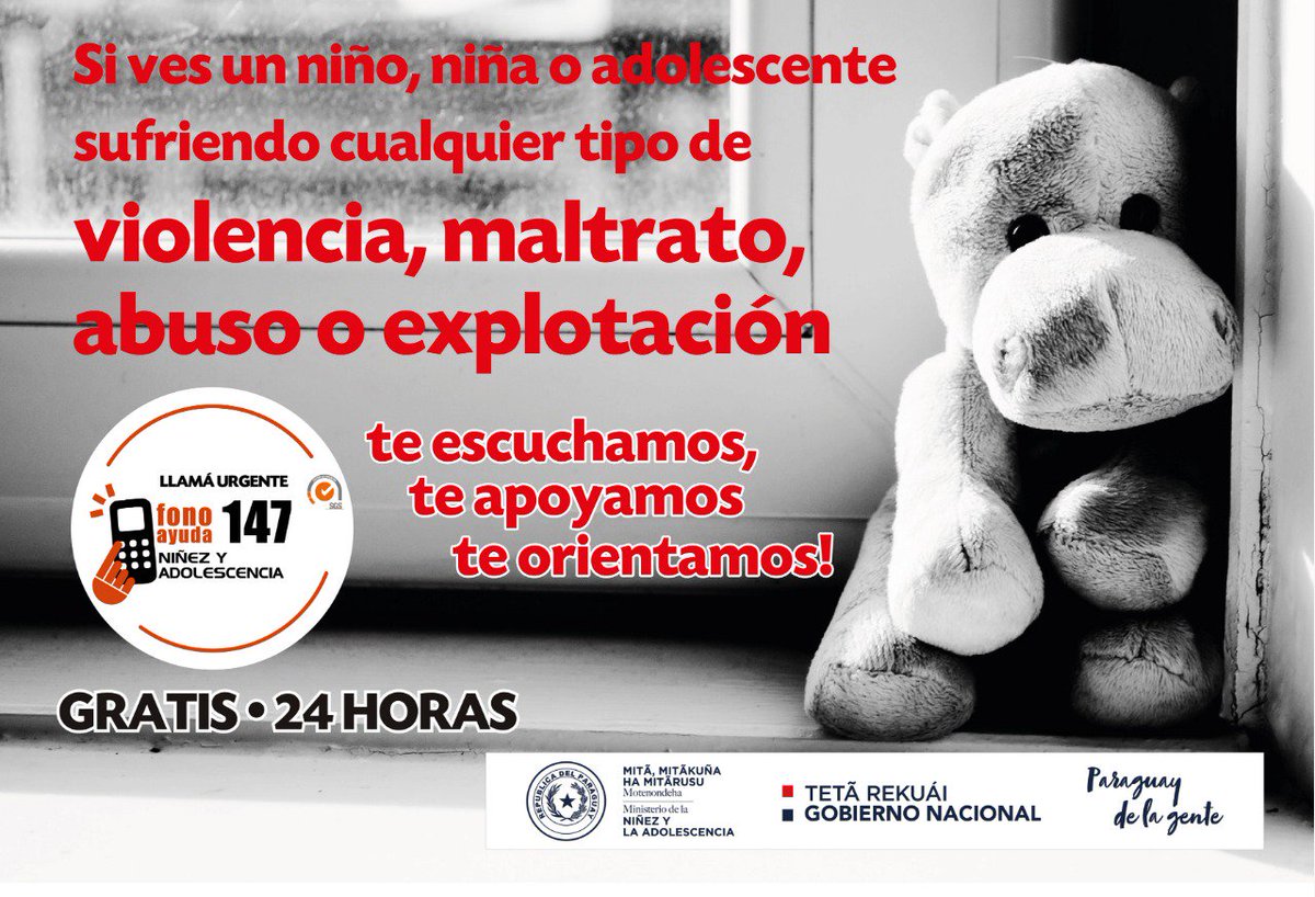MINNAParaguay's tweet photo. Campaña contra el abuso sexual de niñas, niños y adolescentes #TodosSomosResponsables https://t.co/TKadnT1INH https://t.co/yIE4dpq81W