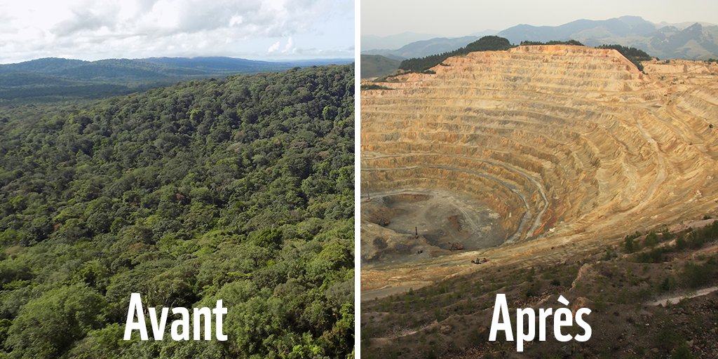WWFFrance's tweet photo. ⛔ Si le projet #MontagnedOr se réalisait, voici ce qui pourrait arriver en plein cœur de la forêt guyanaise... Luttons contre ce projet destructeur ! https://t.co/3fLwfGPG8o #10yearschallenge #10yearchallenge #StopMontagnedOr https://t.co/KL7QbptdJ7