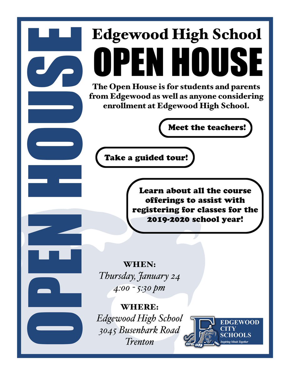 8th-11th graders (and parents!): come to the EHS Open House next Thursday from 4-5:30! We hope to see you there!