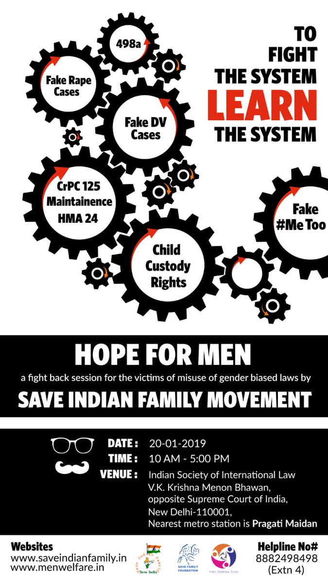 #Hope4Men
#MetooShield
#SaveTheMales
#SifHyd
#FakeCases
#Misandry