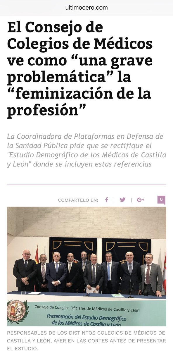EnfrmraSaturada's tweet photo. ¿En serio? ¿Y esto lo dicen los de la foto? ¿Nueve señoros que ven un problema que ya haya más médicas que médicos? https://t.co/gOJub1TjZf