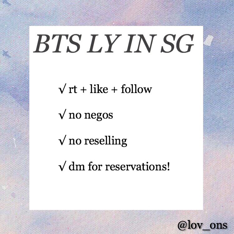 lov_ons's tweet photo. it's d-day SG ARMYS!!!

rt this to get a pc and a ps! 
details in this thread! ⬇️��️
#BTSLoveYourselfSG
#BTSINSINGAPORE
#BTSinSG https://t.co/0YmO6oWiAC