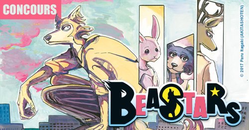 Remportez le tome 1 et 2 de #Beastars !

Pour participer : 
- Follow <a href="/ki_oon_Editions/">Ki-oon éditions</a> 
- RT ce tweet
- Choisissez Legoshi ou Louis en postant en commentaire 🐺 ou 🦌

TaS le 23 janvier à 13H ! 
Bonne chance 🍀