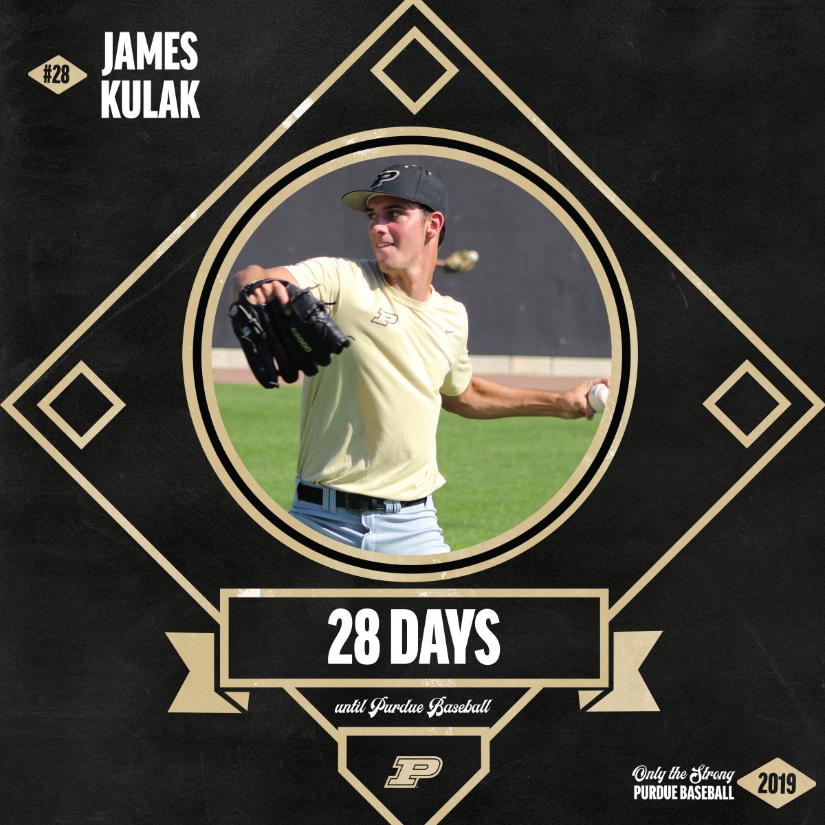 2⃣8⃣ Freshman @JamesKulak_15 recorded over 20 wins &amp; 200 Ks during his prep career at Neuqua Valley HS in Chicagoland. The lefty was the DuPage Valley Conf. Pitcher of the Year as a senior &amp; helped lead NVHS to a 35-2-1 record in 2017. #BoilerUp

Season Opener just 4 weeks away!!