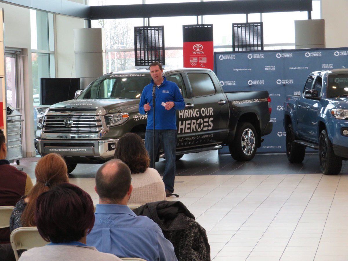 "Today is another way we can help highlight the tremendous service and sacrifice that our #veterans and their families make for our country." -<a href="/EricEversoleHOH/">Eric Eversole</a>

Watch the Committed to America's Veterans winner receive his new <a href="/Toyota/">Toyota USA</a> at <a href="/HendrickToyota/">Rick Hendrick Toyota of Fayetteville</a> : bit.ly/2sAFpHm