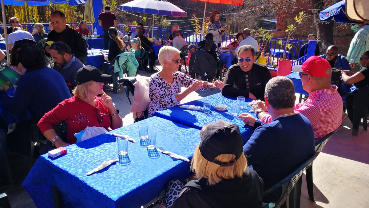 FirstMarrakechT's tweet image. Our lovely customers enjoying a day trip to Ourika Valley &amp;amp; Atlas Mountainswith #FirstMarrakechTours driver Cherif, 
#Hiking around Mountains, enjoying Lunch beside the river😍 
#Ourika_Valley #Valley #Mountains #Atlasmountains #explore #Berber #Travel #Morocco #Marrakech