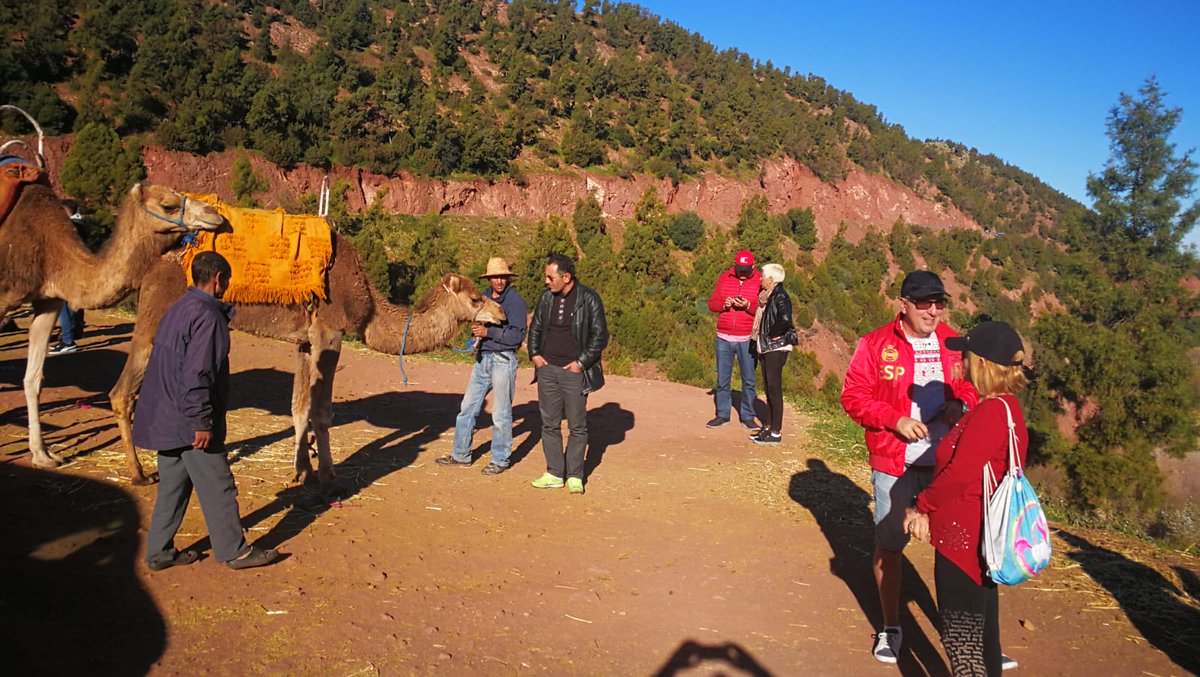 FirstMarrakechT's tweet image. Our lovely customers enjoying a day trip to Ourika Valley &amp;amp; Atlas Mountainswith #FirstMarrakechTours driver Cherif, 
#Hiking around Mountains, enjoying Lunch beside the river😍 
#Ourika_Valley #Valley #Mountains #Atlasmountains #explore #Berber #Travel #Morocco #Marrakech