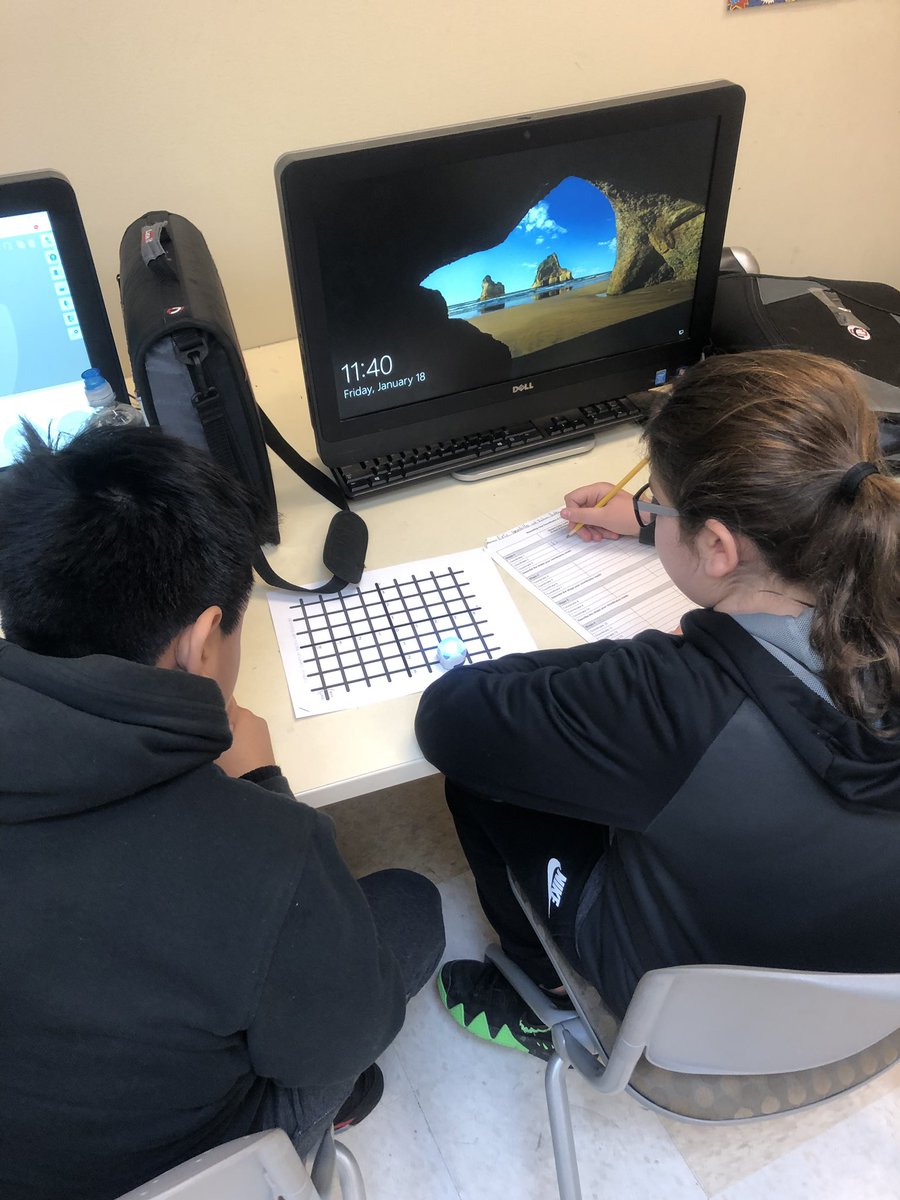 psherman4's tweet photo. Students using @Ozobot to enhance their math skills! We love how our Ozobots help us practice! #plottingcoordinates #creatinggeometricshapes #AMD #ossiningschools @EMercadoAMD @PrincipalAMD https://t.co/Ic2TQP22Ki