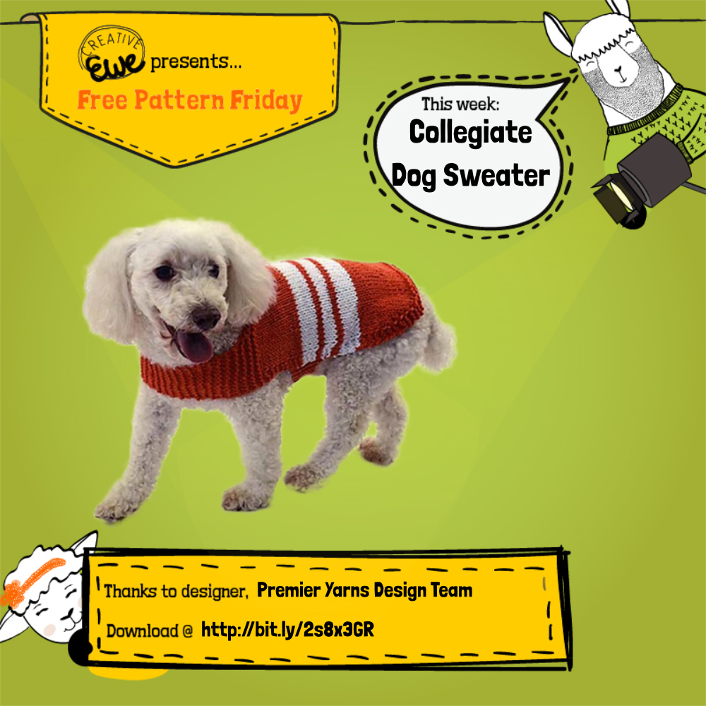 creativeeweCA's tweet photo. Keep your pooch warm and cozy with this adorable preppy sweater! Get the free pattern here:

https://t.co/m14WxGAnrK https://t.co/BT528t6rIB