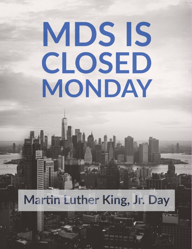 MDSSoftware's tweet image. MDS is Closed Monday in observation of Martin Luther King, Jr.Emails sent to Support are monitored for high priority issues and will be responded to accordingly. conta.cc/2FGVjYs