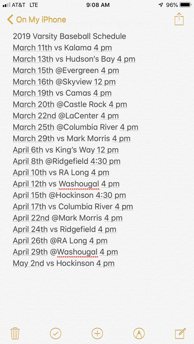 2019 Schedule.....lots of good competition. Going to be a fun year!