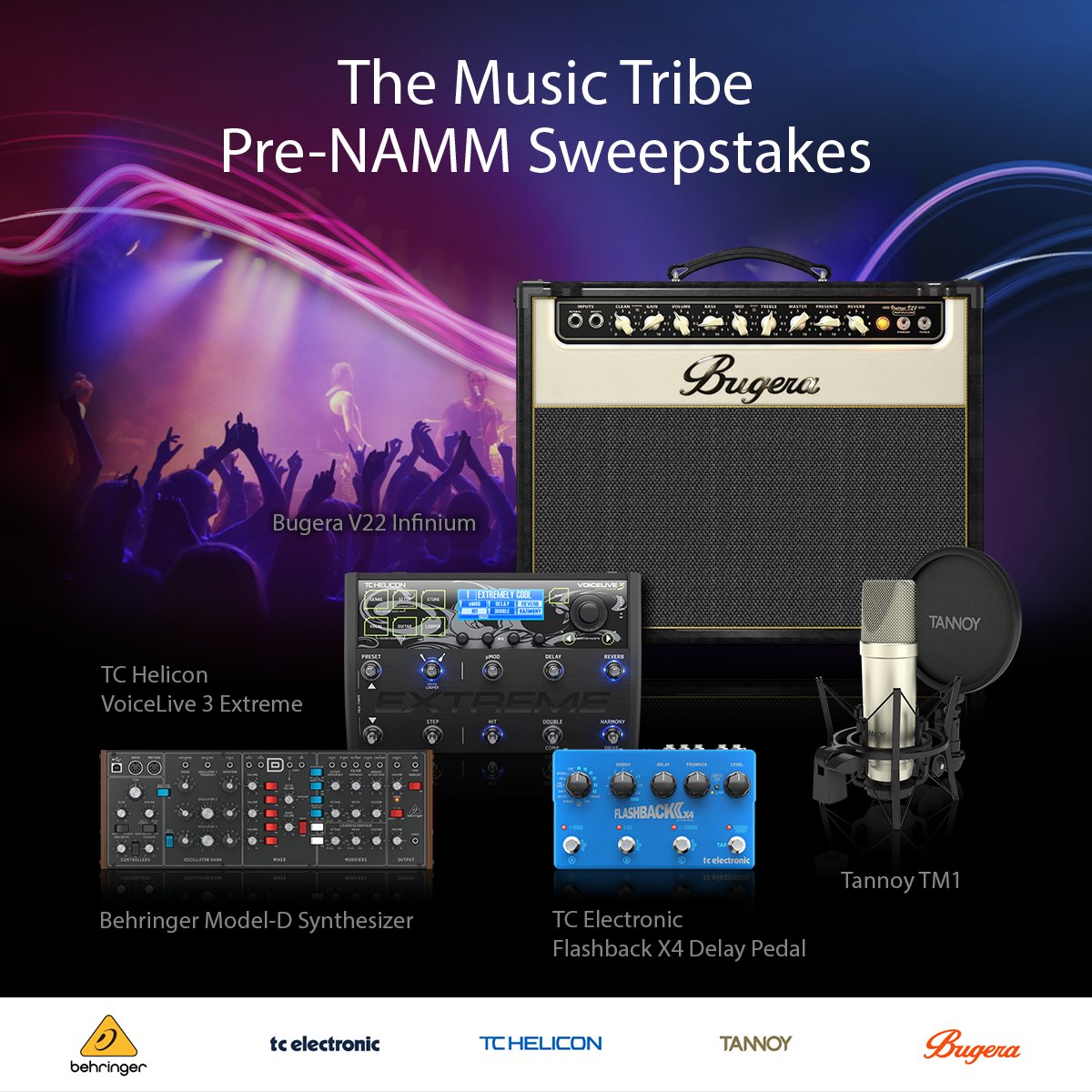 tchelicon's tweet photo. Join us at Music Tribe Experience Center Pre-NAMM Event 2019 for your chance to win our Pre-NAMM Sweepstake, valued at over $2250!
Go to this link ➡️ https://t.co/fajicEa4Gf ⬅️ for instructions on how to enter up to 2⃣️3⃣️ times!
#NAMMshow #NAMM2019 #PreNAMM https://t.co/YZjFv5vj6C