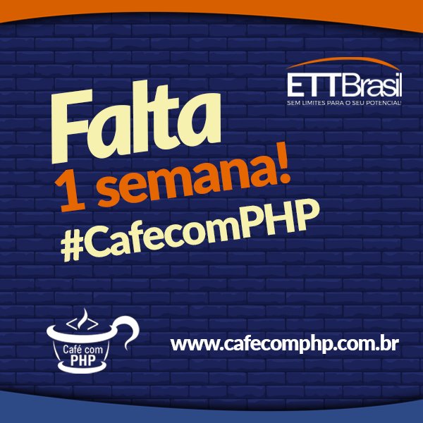 ETTBrasil's tweet image. Falta 1 semana para o #CafecomPHP !
👉🏼 Inscreva-se: cafecomphp.com.br

Dica do dia - Mesmo o evento sendo gratuito o estacionamento na garagem no dia do evento também será gratuito! Aproveite!

Para quem não se inscreveu, a hora é agora!

#php #phpbrasilia #tecnologia